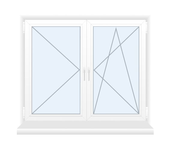Окно 2-секционное VEKA Softline 2 створки