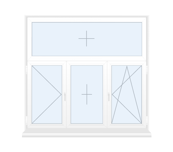 Окно 4-секционное VEKA Softline 2 створки